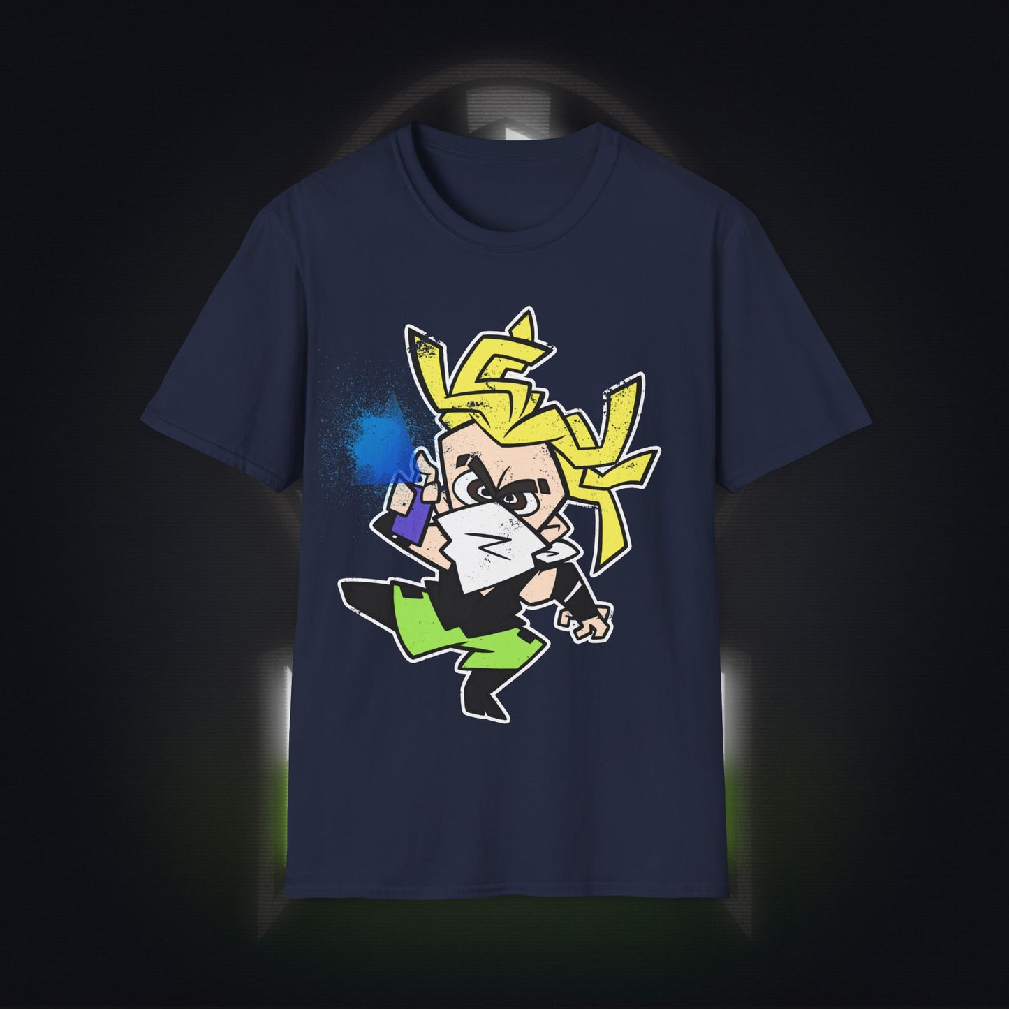 NeonNinja Softstyle T-Shirt - #NeonNinja FACADE chibi graffiti tagger