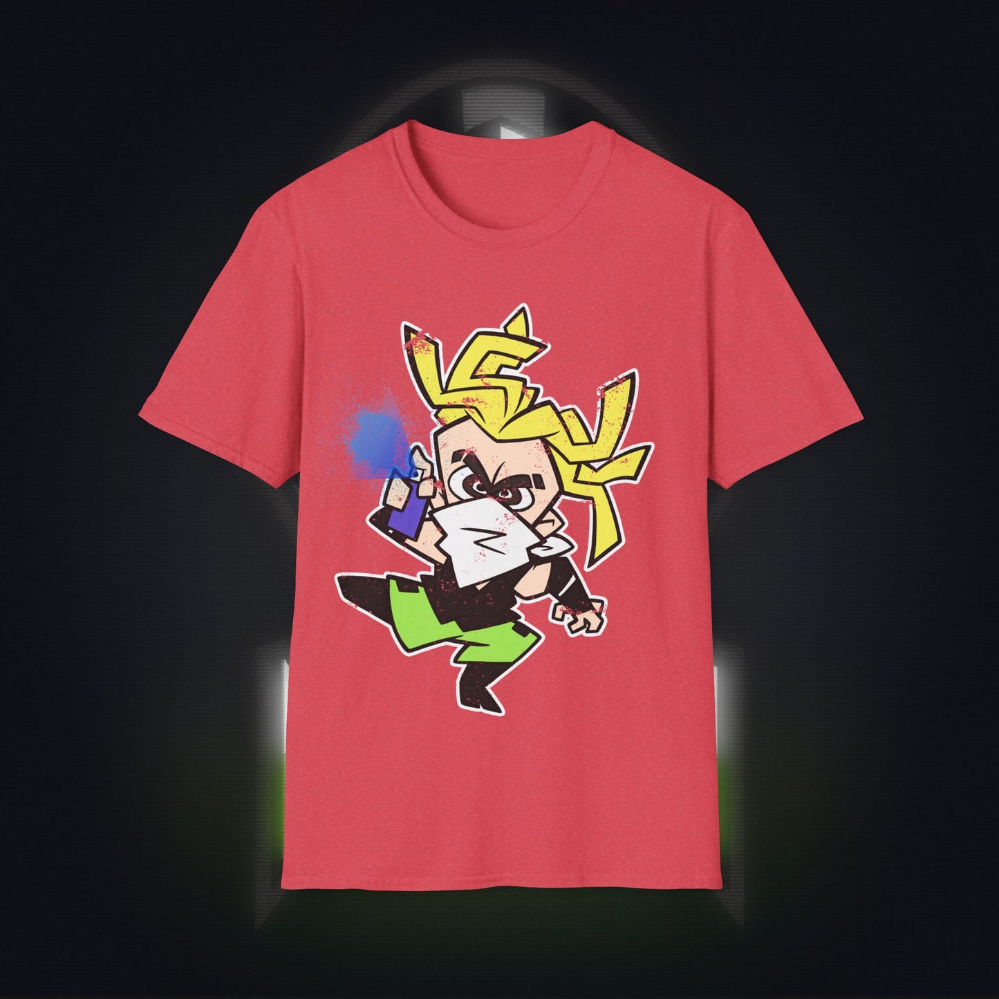 NeonNinja Softstyle T-Shirt - #NeonNinja FACADE chibi graffiti tagger