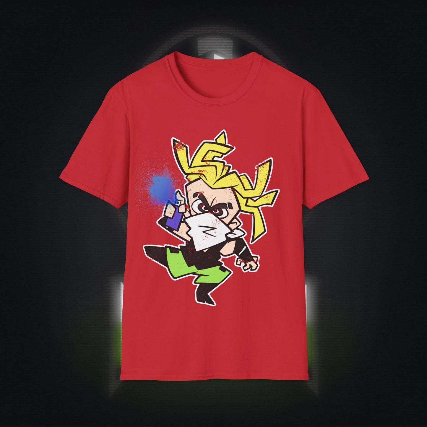 NeonNinja Softstyle T-Shirt - #NeonNinja FACADE chibi graffiti tagger