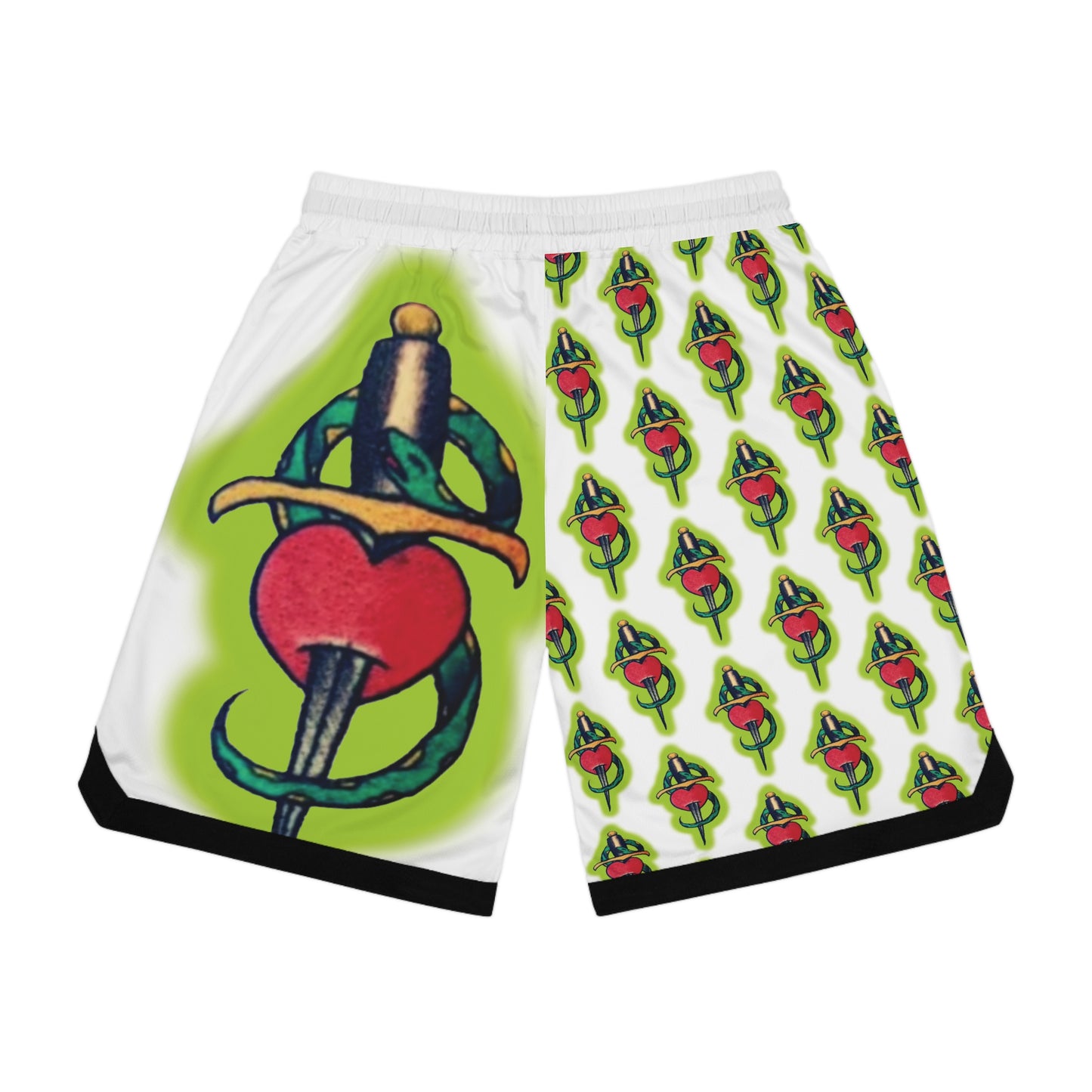 Valentine's Day Shawn Michaels Tattoo Bball Shorts
