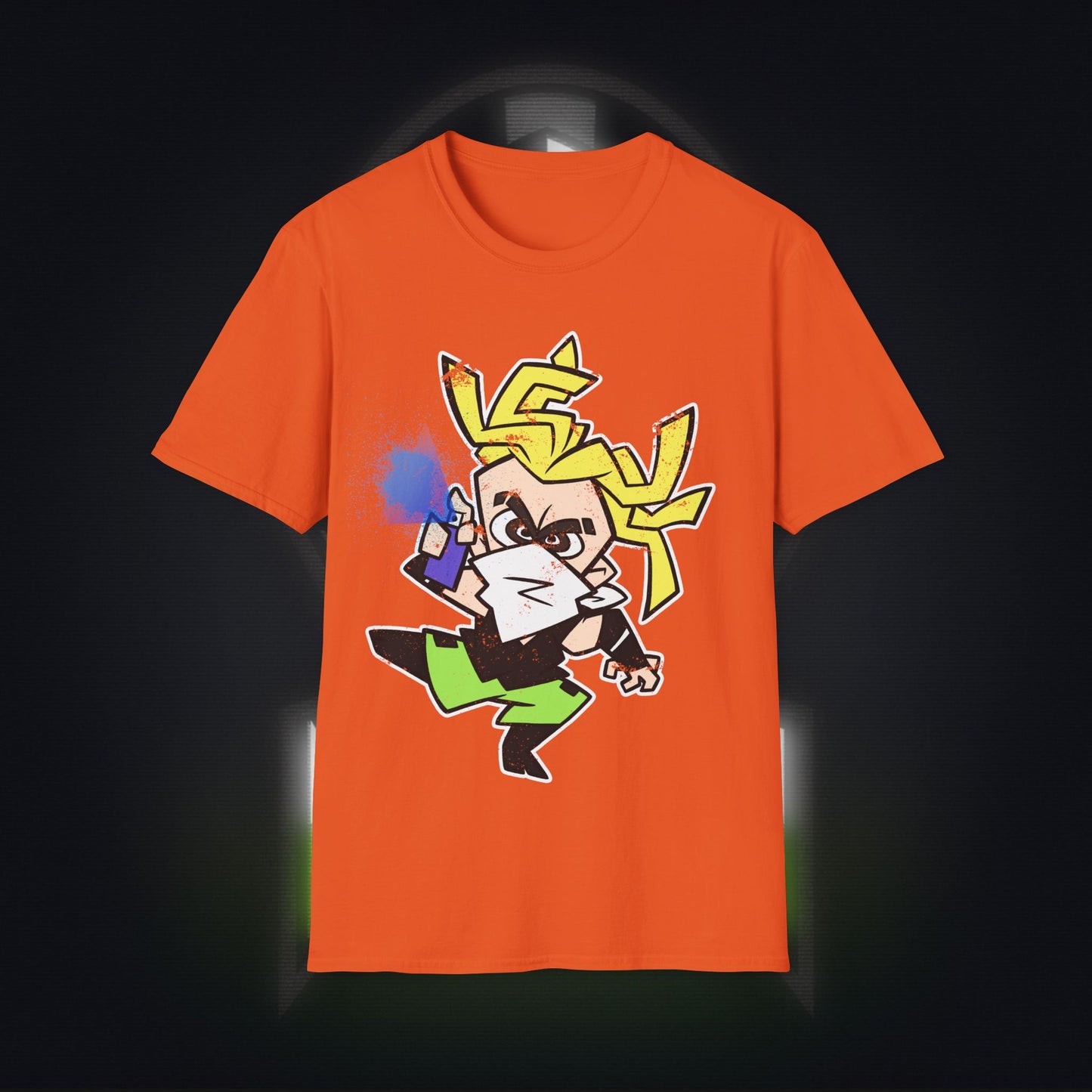 NeonNinja Softstyle T-Shirt - #NeonNinja FACADE chibi graffiti tagger