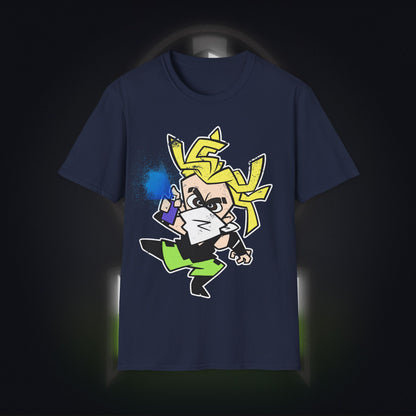 NeonNinja Softstyle T-Shirt - #NeonNinja FACADE chibi graffiti tagger