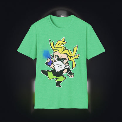 NeonNinja Softstyle T-Shirt - #NeonNinja FACADE chibi graffiti tagger