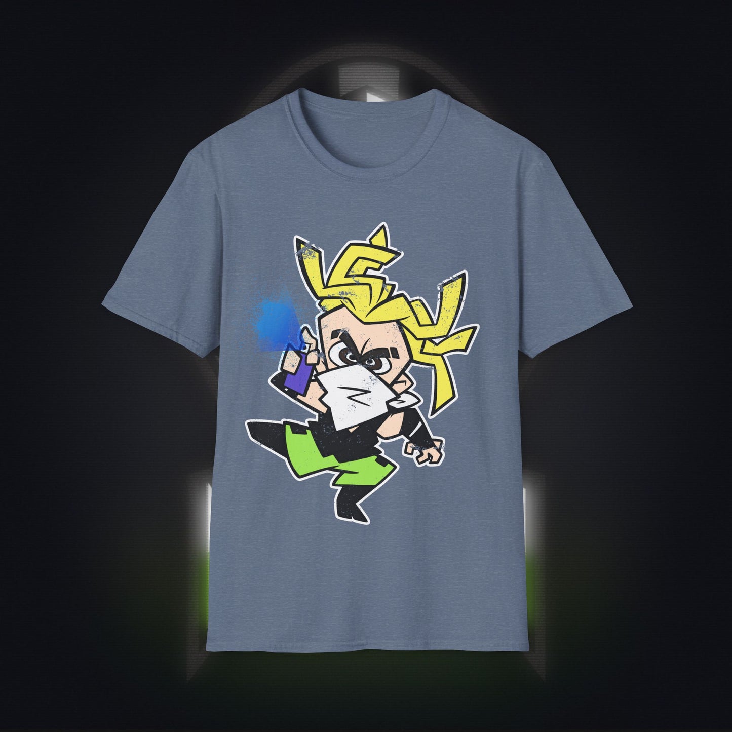 NeonNinja Softstyle T-Shirt - #NeonNinja FACADE chibi graffiti tagger
