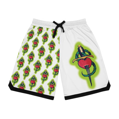 Valentine's Day Shawn Michaels Tattoo Bball Shorts