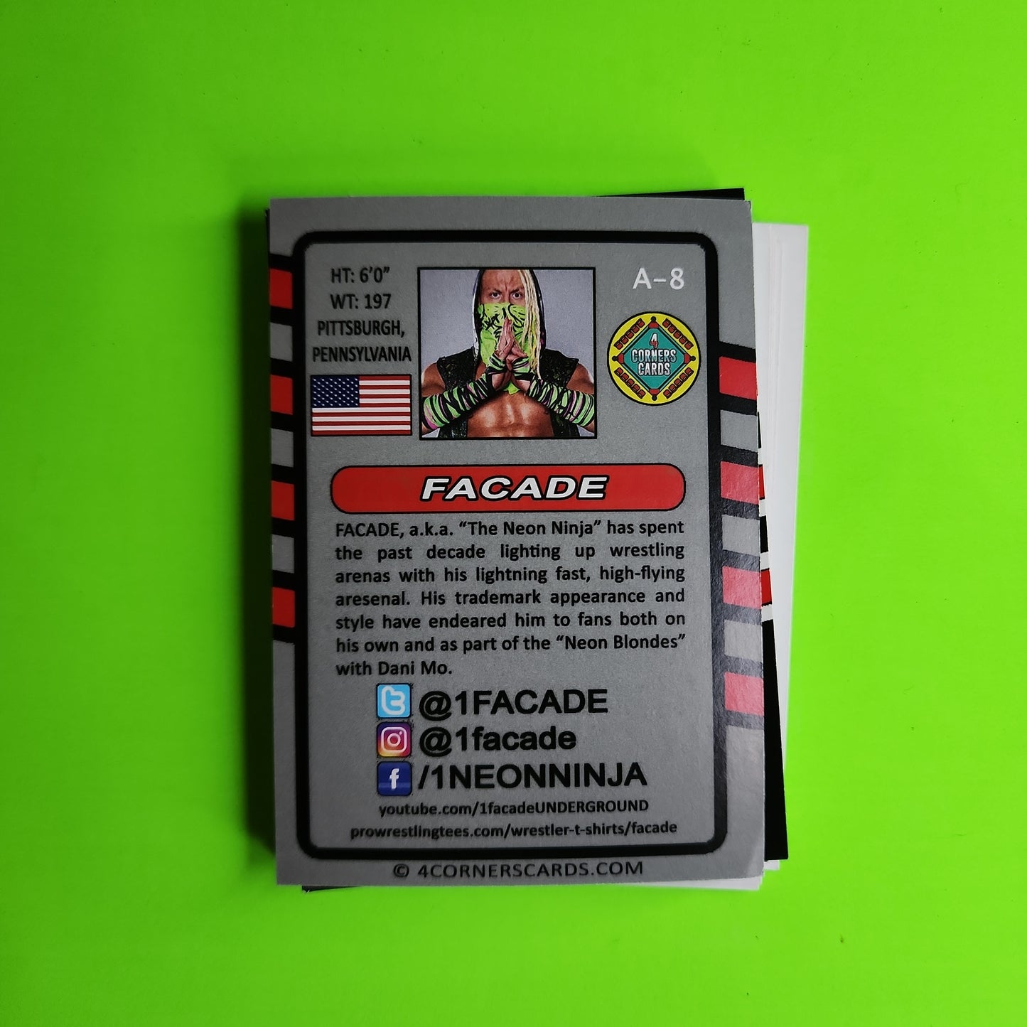 FACADE collectible trading card