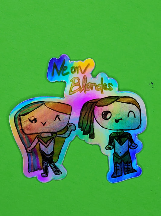 Neon Blondes fan art Holo sticker