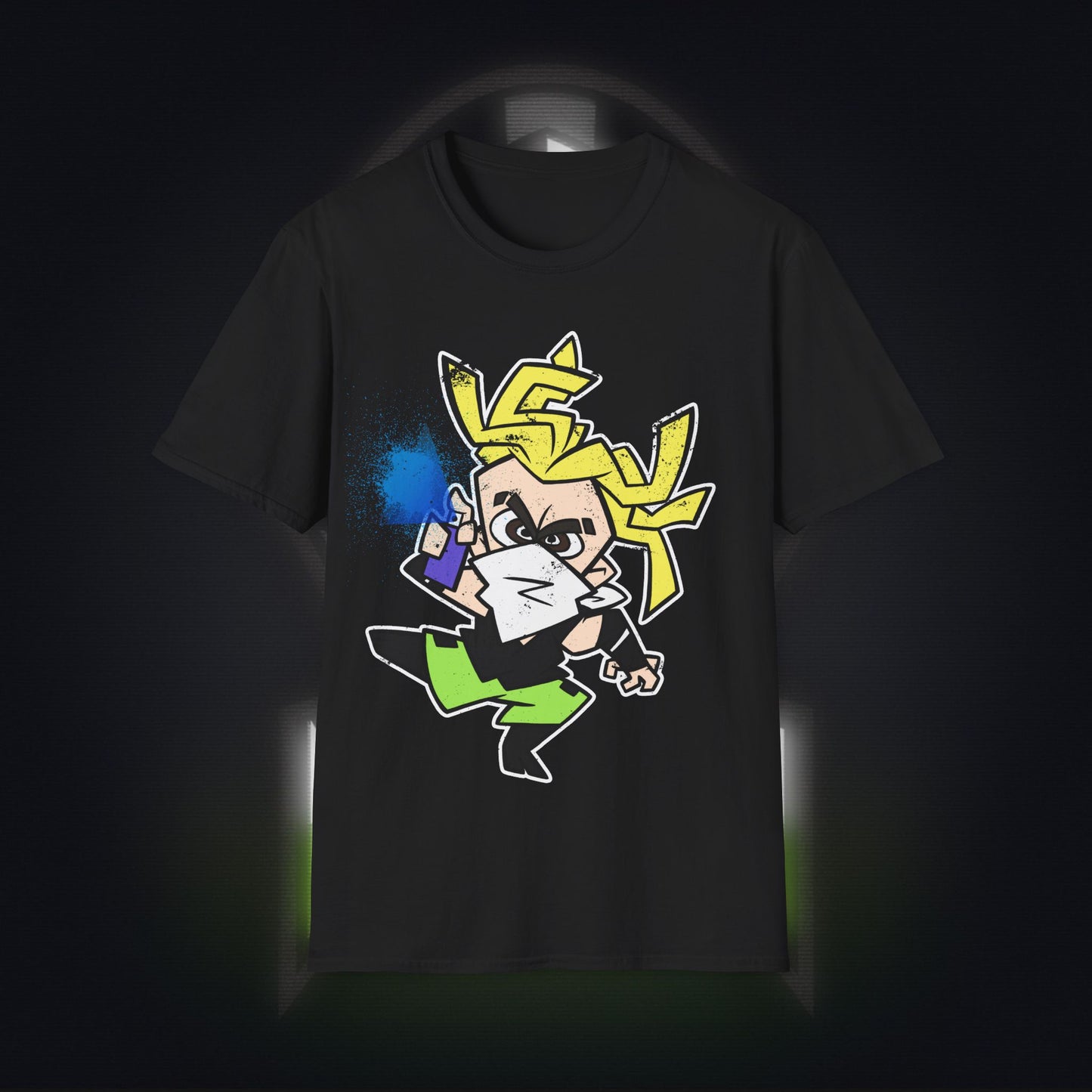 NeonNinja Softstyle T-Shirt - #NeonNinja FACADE chibi graffiti tagger