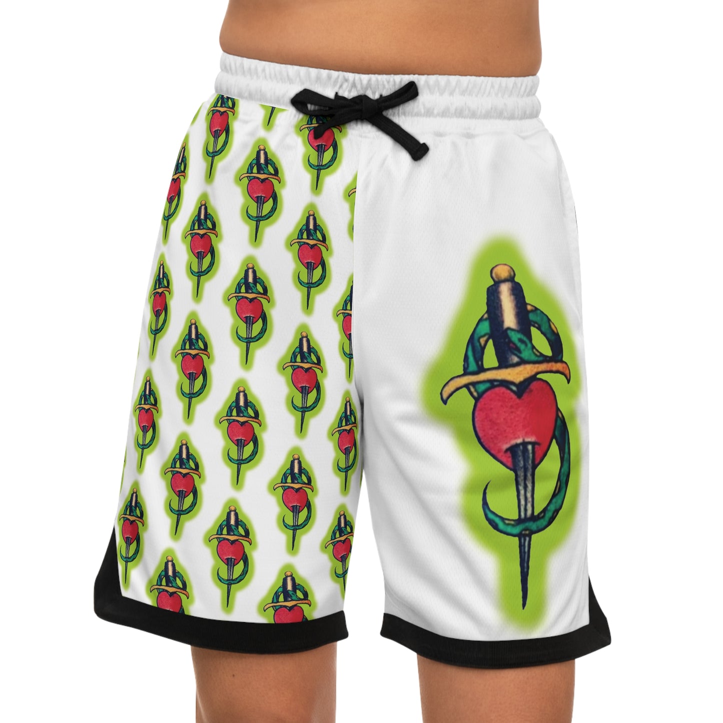 Valentine's Day Shawn Michaels Tattoo Bball Shorts
