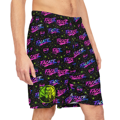 Retro Neon 'FACADE' Basketball Shorts