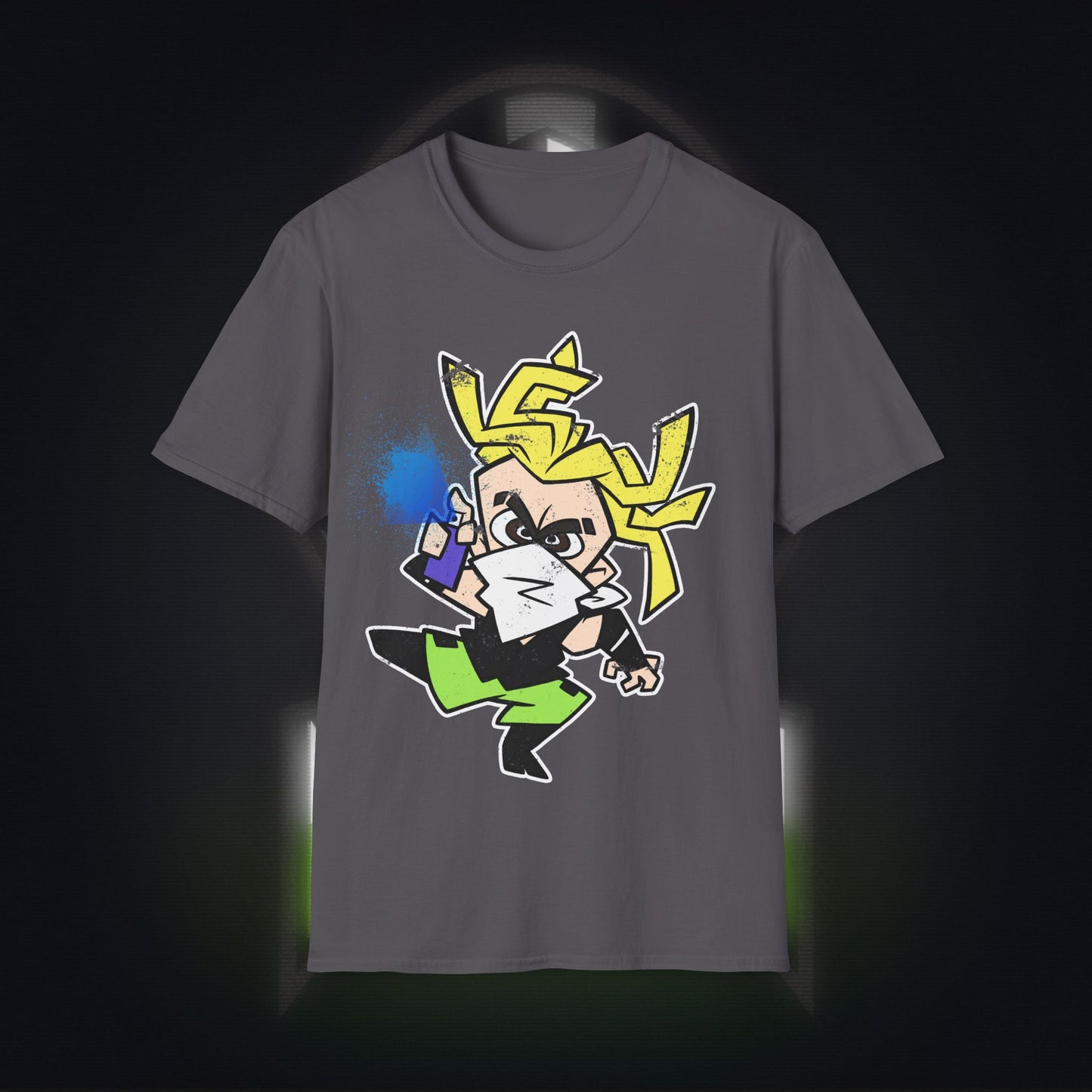 NeonNinja Softstyle T-Shirt - #NeonNinja FACADE chibi graffiti tagger