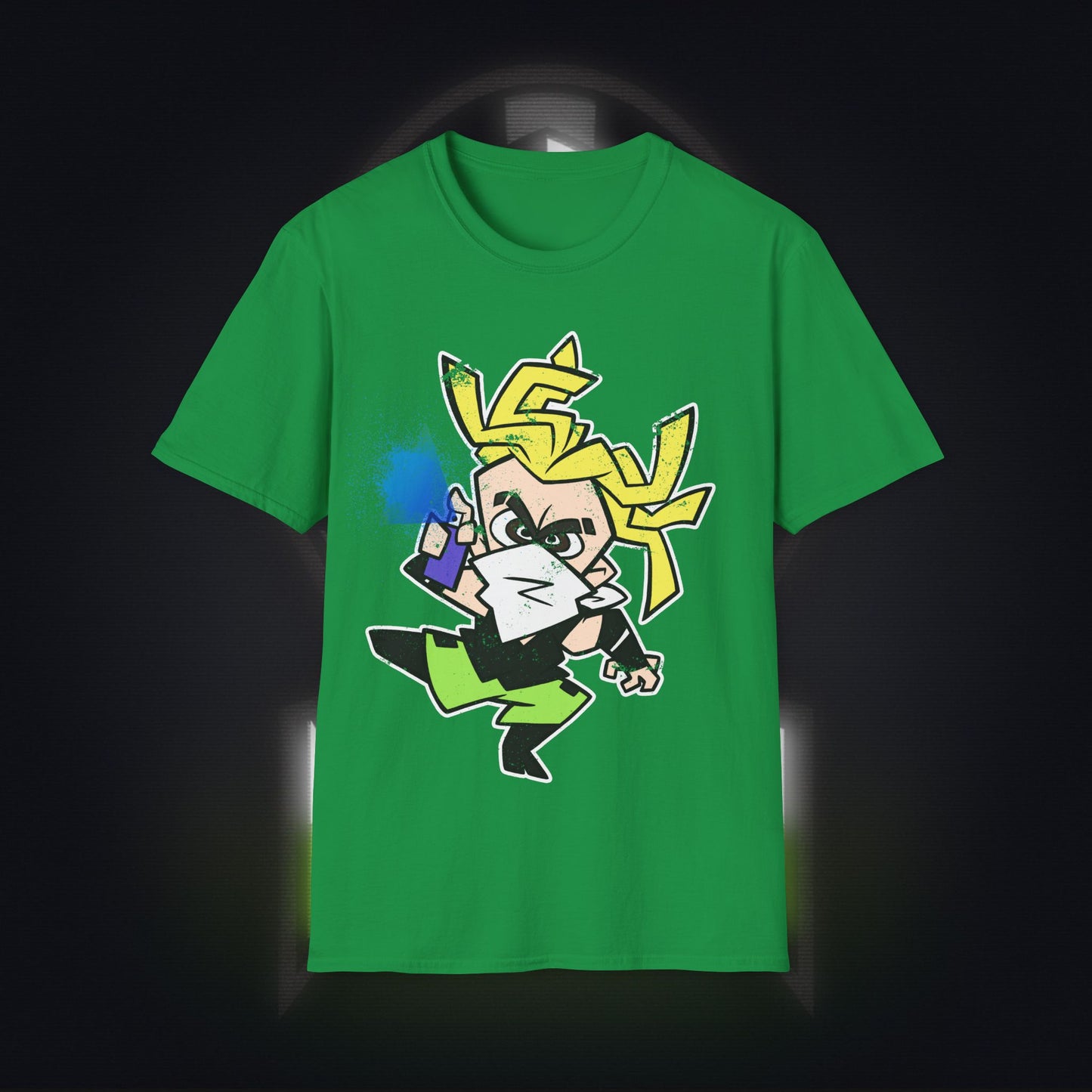 NeonNinja Softstyle T-Shirt - #NeonNinja FACADE chibi graffiti tagger