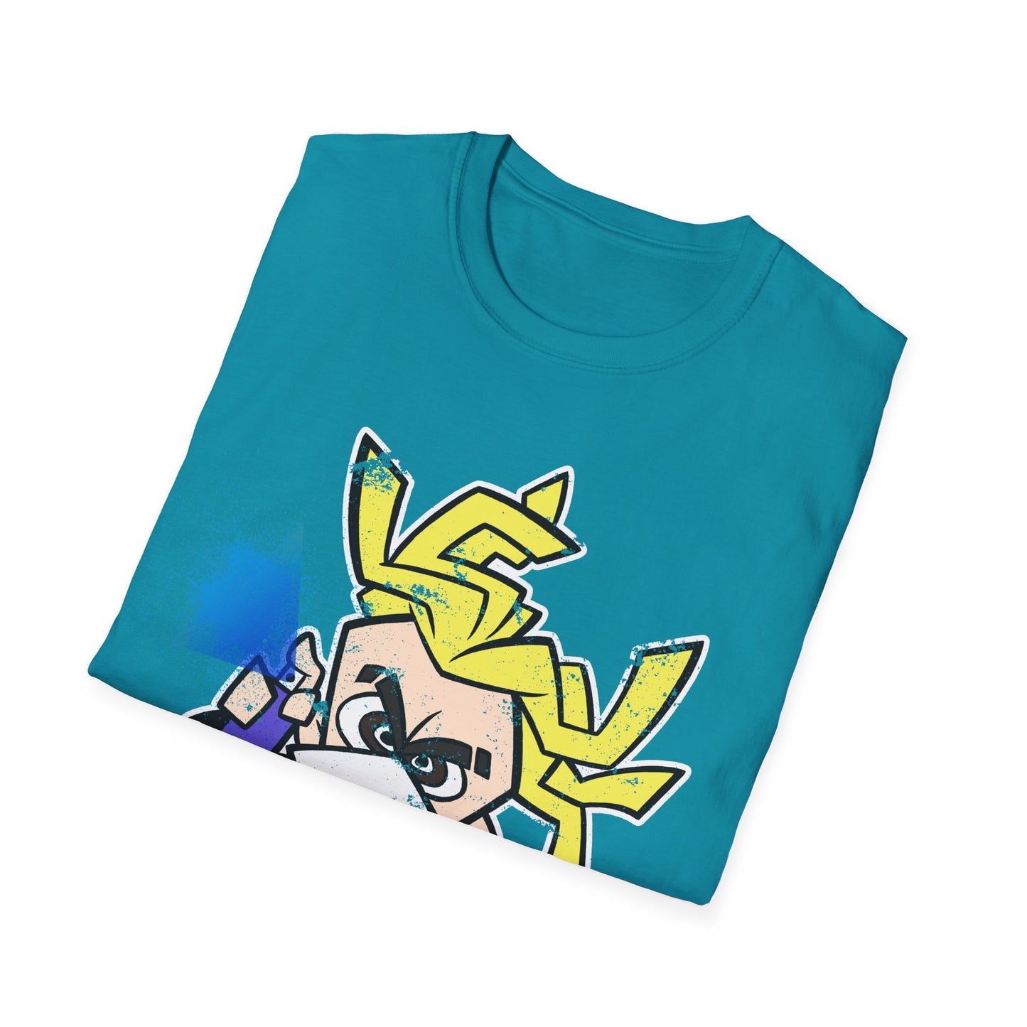 NeonNinja Softstyle T-Shirt - #NeonNinja FACADE chibi graffiti tagger